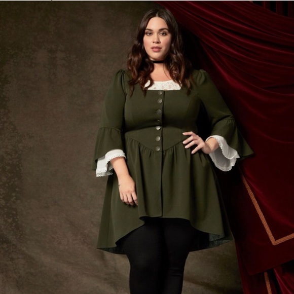 Torrid Outlander Ruffled Peplum Jacket Sz2 - Picture 1 of 6